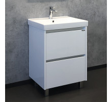 Тумба-умывальник "Дублин-60" белый глянец с раковиной Comforty 8056 Comforty