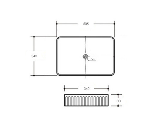 Накладная прямоугольная раковина для ванной Comforty CF178609X