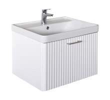 Тумба-умывальник Ангара-60П белая матовая c раковиной Comforty 4460