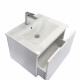 Подвесная тумба-умывальник 60 см Comforty Муром-60П белая матовая с раковиной 60E
