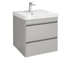 Тумба-умывальник Comforty Енисей-60П2 альпийский иней с раковиной Comforty 4460