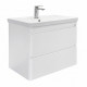 Тумба-умывальник подвесная Comforty Енисей-80П2 белый глянец c раковиной 4480