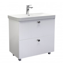 Напольная тумба-умывальник Comforty Истра-80Н ясень белёный с раковиной CF19595BX-80