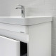 Тумба-умывальник подвесная Comforty Енисей-80П2 белый глянец c раковиной 4480