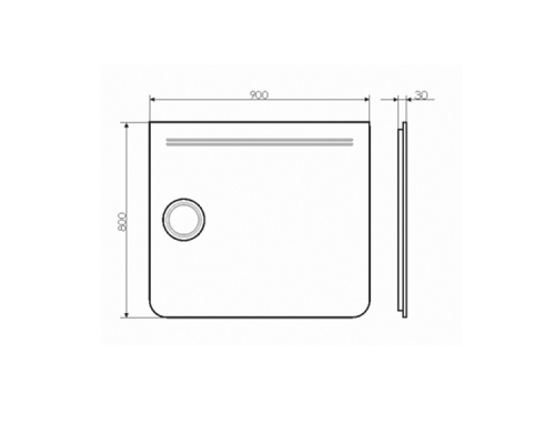 Зеркало Comforty Лондон-90 900*800, LED-подсветка, бесконтактный сенсор