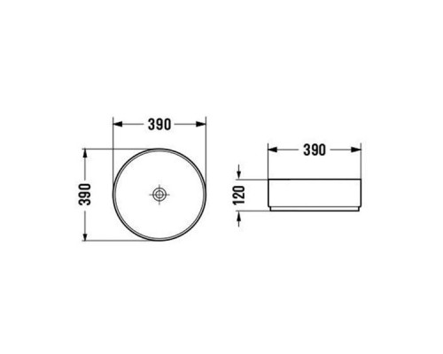 Накладная круглая раковина 40 см Comforty N112DMWY-2