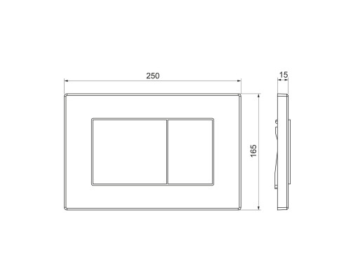 Панель смыва для инсталляции Comforty CF5097JB (матовая чёрная)
