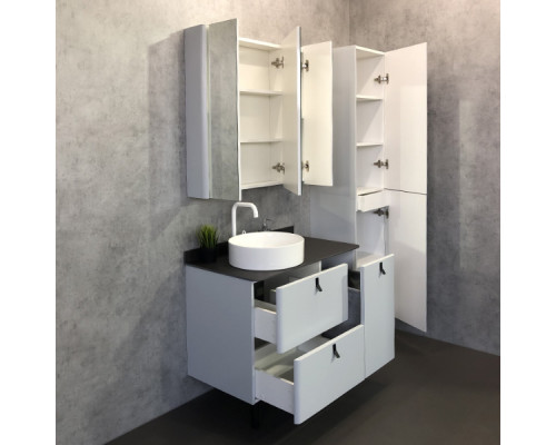 Шкаф-колонна "Сорренто-40" светло-серая Comforty