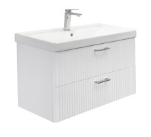 Тумба-умывальник Ангара-90П белый матовый c раковиной Comforty 4490