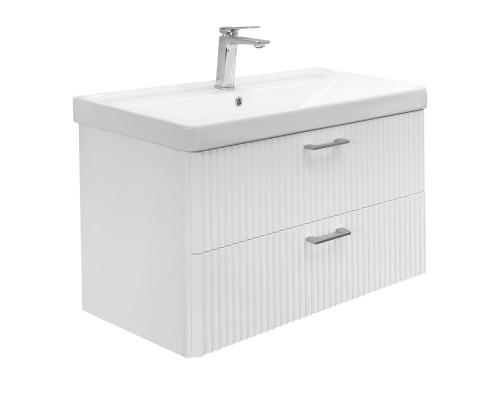 Тумба-умывальник Ангара-90П белый матовый c раковиной Comforty 4490
