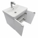 Тумба-умывальник Comforty Тенерифе-60 подвесная, белая матовая с раковиной CF19595BX-60