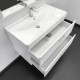 Тумба-умывальник Ангара-90П белый матовый c раковиной Comforty 4490