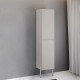 Шкаф-колонна Comforty Мадрид-40Н серый шёлк для комплектации с ножками