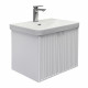Тумба-умывальник Comforty Тенерифе-60 подвесная, белая матовая с раковиной CF19595BX-60