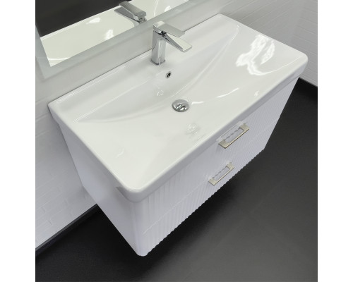 Тумба-умывальник Ангара-90П белый матовый c раковиной Comforty 4490