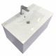 Подвесная тумба-умывальник 80 см Comforty Муром-80П белая матовая с раковиной 80E