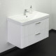 Тумба-умывальник Ангара-90П белый матовый c раковиной Comforty 4490