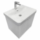 Тумба-умывальник Comforty Тенерифе-60 подвесная, белая матовая с раковиной CF19595BX-60