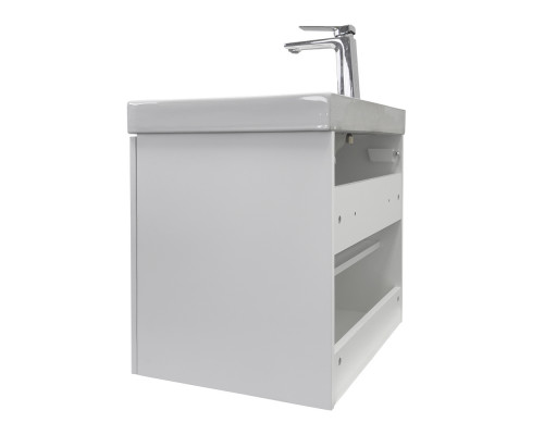 Тумба-умывальник Comforty Тенерифе-60 подвесная, белая матовая с раковиной CF19595BX-60