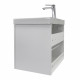 Тумба-умывальник Comforty Тенерифе-60 подвесная, белая матовая с раковиной CF19595BX-60