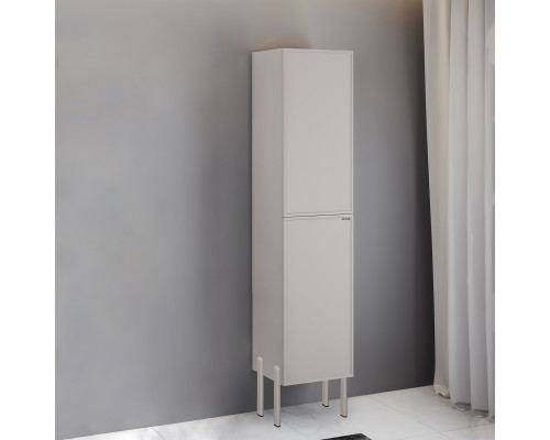 Шкаф-колонна Comforty Мадрид-40Н серый шёлк для комплектации с ножками