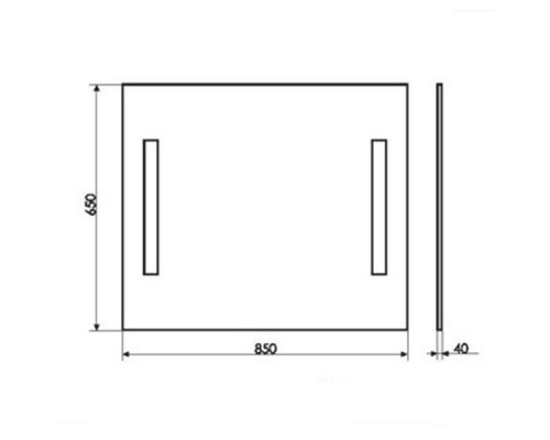 Зеркало Comforty Жасмин-85 LED-подсветка, бесконтактный сенсор 85*65