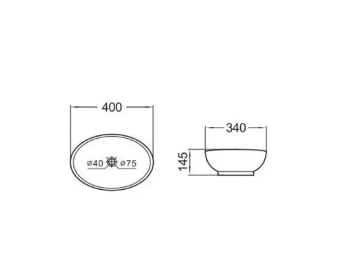 Раковина чаша 40 см Comforty T-K60