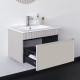 Тумба-умывальник для ванной Comforty Мадрид 70 серый шёлк с раковиной Comforty 70E