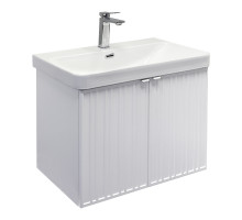 Тумба-умывальник Comforty Тенерифе-70 подвесная, белая матовая с раковиной CF19595BX-70