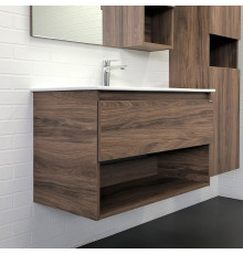 Тумба-умывальник Comforty Бордо 90 дуб темно-коричневый с раковиной Comforty 9090M