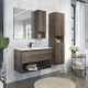 Тумба-умывальник Comforty Бордо 90 дуб темно-коричневый с раковиной Comforty 9090M