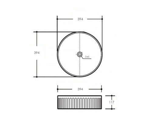 Накладная круглая раковина Comforty CF178760D