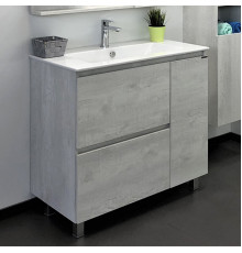 Тумба-умывальник Верона-90 дуб белый с раковиной Quadro 90 Comforty