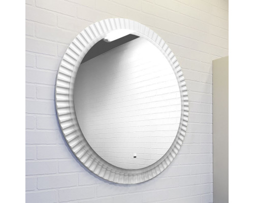 Зеркало Comforty Мадрид-70 LED-подсветка, бесконтактный сенсор, белый матовый