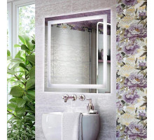 Зеркало Comforty Квадрат-75 светодиодная лента, бесконтактный сенсор 750*750
