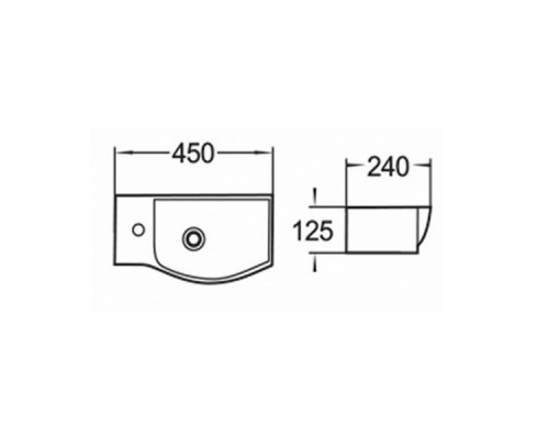 Рукомойник 45 см Comforty 7947BR
