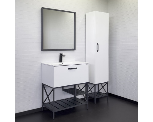 Зеркало Comforty Бредфорд-75 рама серый графит