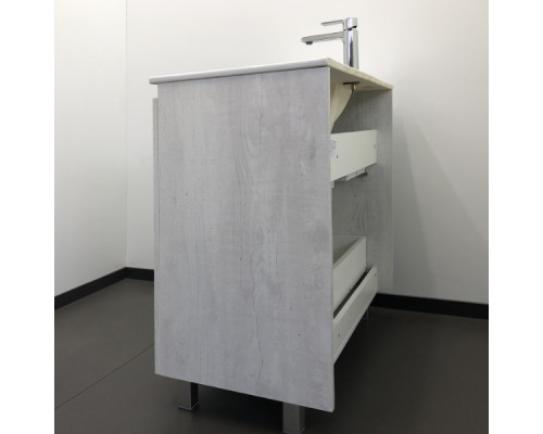 Тумба-умывальник Верона-90 дуб белый с раковиной Quadro 90 Comforty