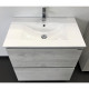 Тумба-умывальник Comforty Верона 75 дуб белый с раковиной Comforty 75Е