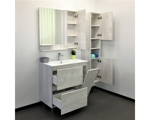 Тумба-умывальник Верона-90 дуб белый с раковиной Quadro 90 Comforty