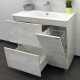 Тумба-умывальник Верона-90 дуб белый с раковиной Quadro 90 Comforty