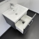 Тумба-умывальник Comforty Бросно-60П оружейная сталь с раковиной Como 60