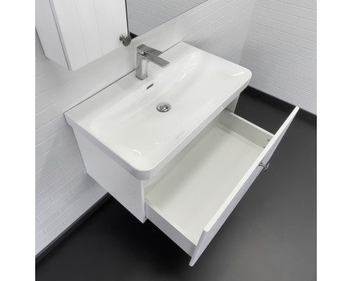 Тумба-умывальник Comforty Истра-80П ясень белёный с раковиной CF19595BX-80