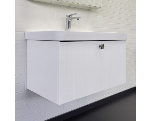 Тумба-умывальник Comforty Истра-80П ясень белёный с раковиной CF19595BX-80