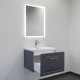 Тумба-умывальник Comforty Бросно-60П оружейная сталь с раковиной Como 60