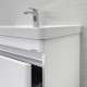 Тумба-умывальник подвесная Comforty Валдай-70П2 белая матовая с раковиной 4470