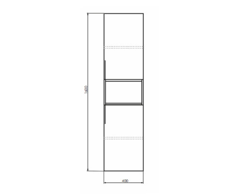 Шкаф-колонна "Франкфурт-40" дуб шоколадно-коричневый Comforty