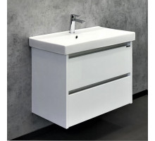 Тумба-умывальник Дублин-75 белый глянец с раковиной Comforty 8057 Comforty