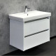 Тумба-умывальник Дублин-75 белый глянец с раковиной Comforty 8057 Comforty