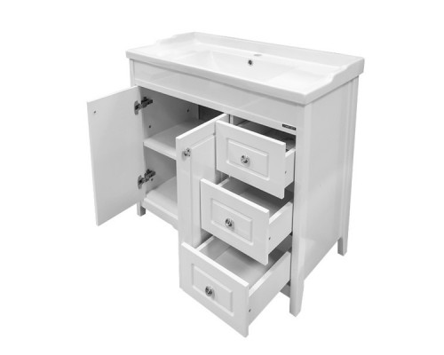 Тумба-умывальник "Тбилиси-90" белый глянец с раковиной Comforty XD-F90 Comforty